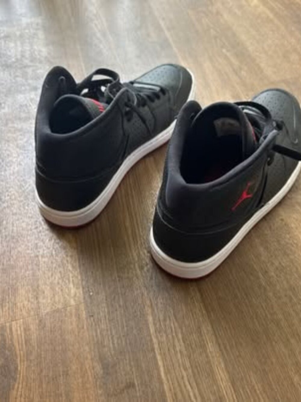 Jordan Access Black/Gym Red/White - Men's Size 9.5